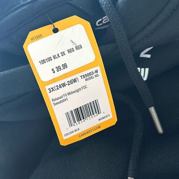 FRIENDS OF CARHARTT GRAPHIC SWEATSHIRT WOMENS PLUS SIZE 3X (24w-26w) NWT BLACK - Picture 3 of 9